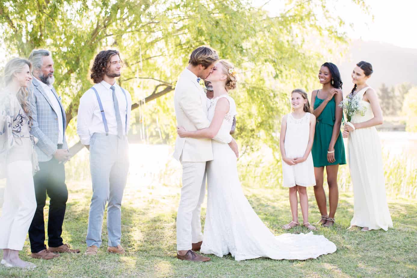 micro wedding ceremony with immediate family.