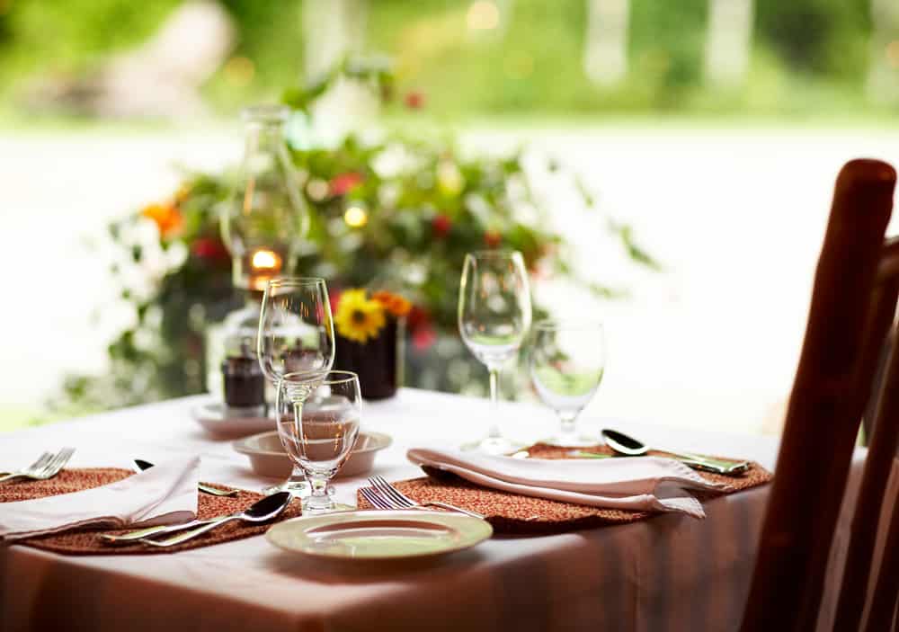 a gorgeously set dining table