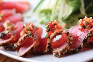 Premium Wild Line Caught Ahi Tuna from Hawaii served in home