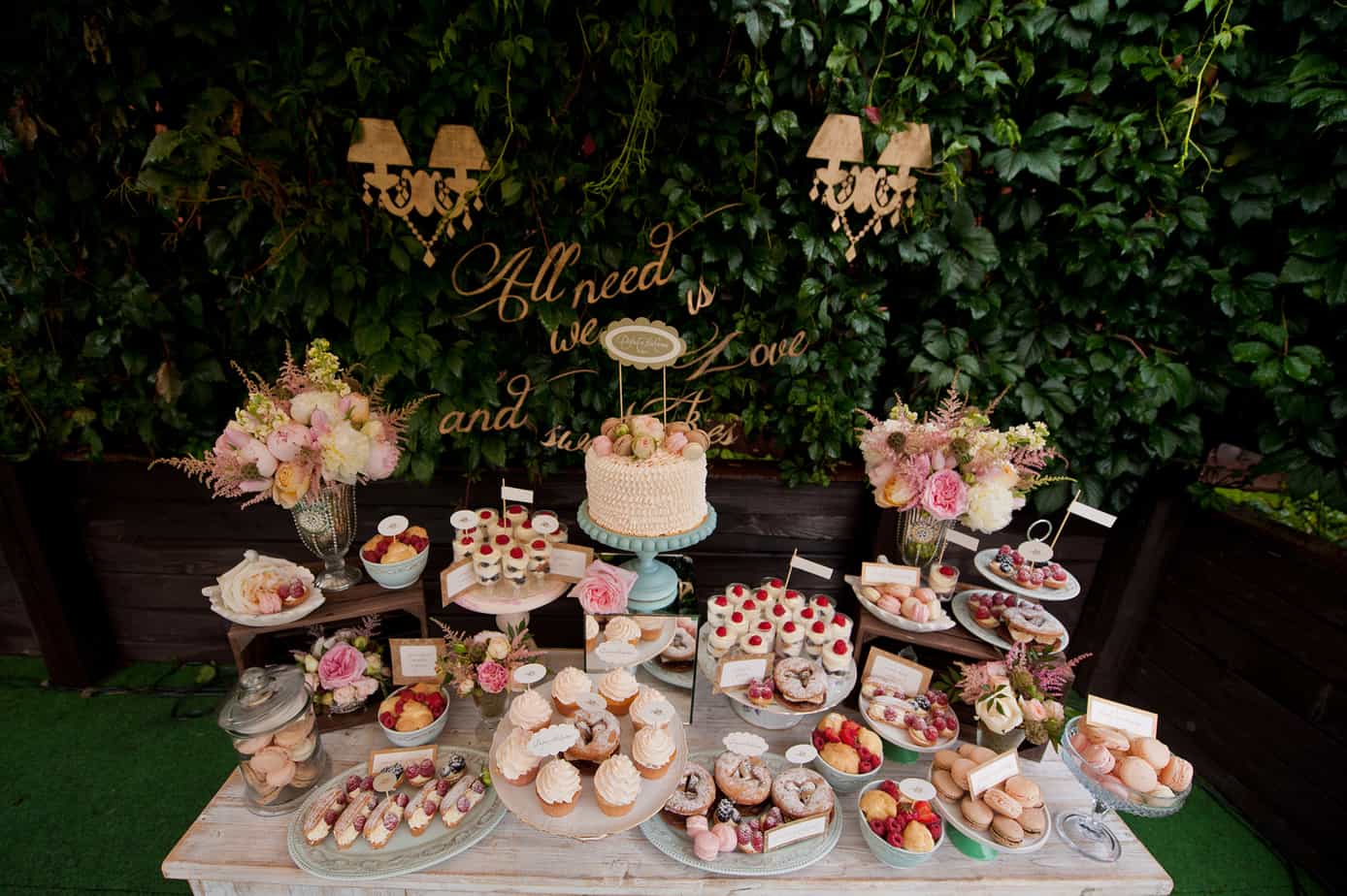 bridal edible tablescape