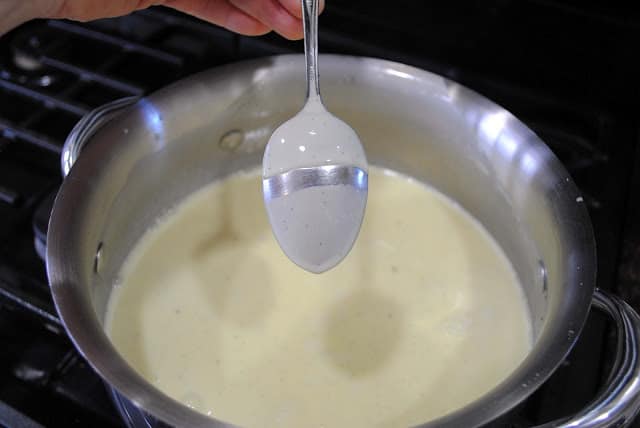 thickened eggnog nappe demo