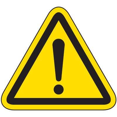 International Warning Symbol, exclamation point