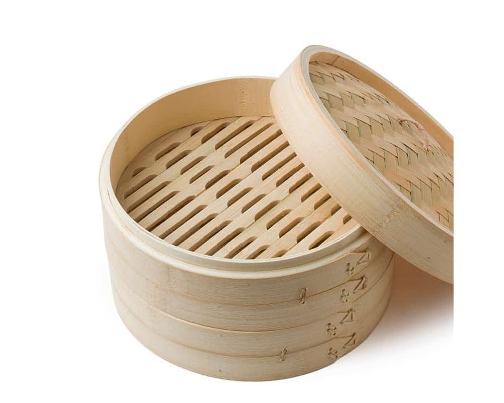 bamboo steamer basket for steaming lobster