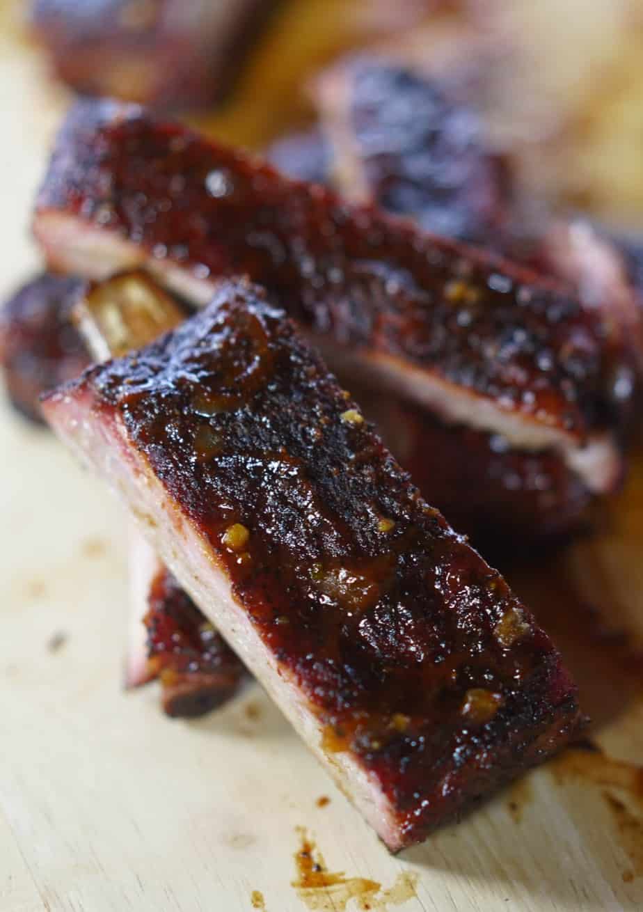 spice rub recipe ribs fully cooked and served.